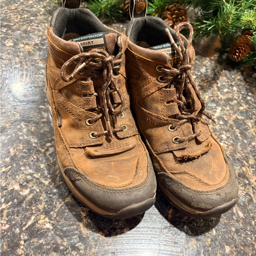 Boys Brown Waterproof Hiking Boots